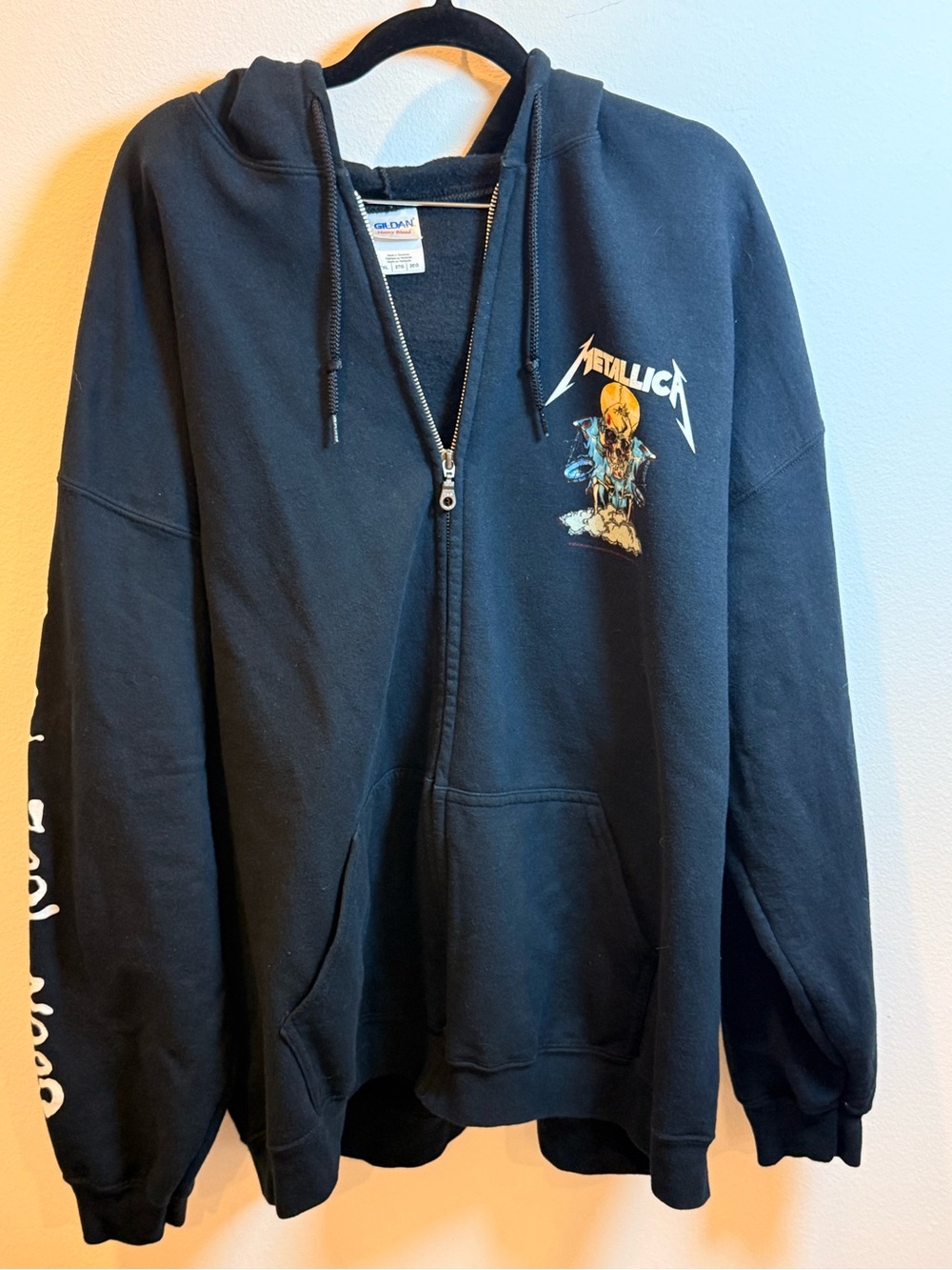 Metallica …And Justice For All Appetite Zip Hoodie Black 2XL Band Sweatshirt